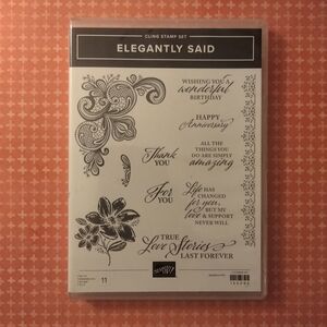 Stampin' Up! Black Art Stamps Elegantly Said